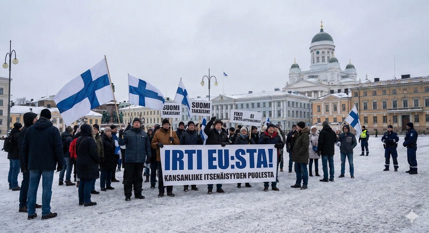 [Kansanliike mielenosoituksessa]